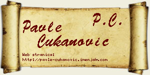 Pavle Čukanović vizit kartica